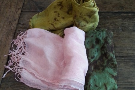 스카프 천연염색